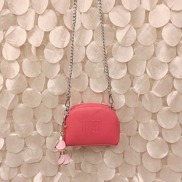 Dior Bags Dior Crossbody Dark Pink W Added Bag Chain Rose Charms